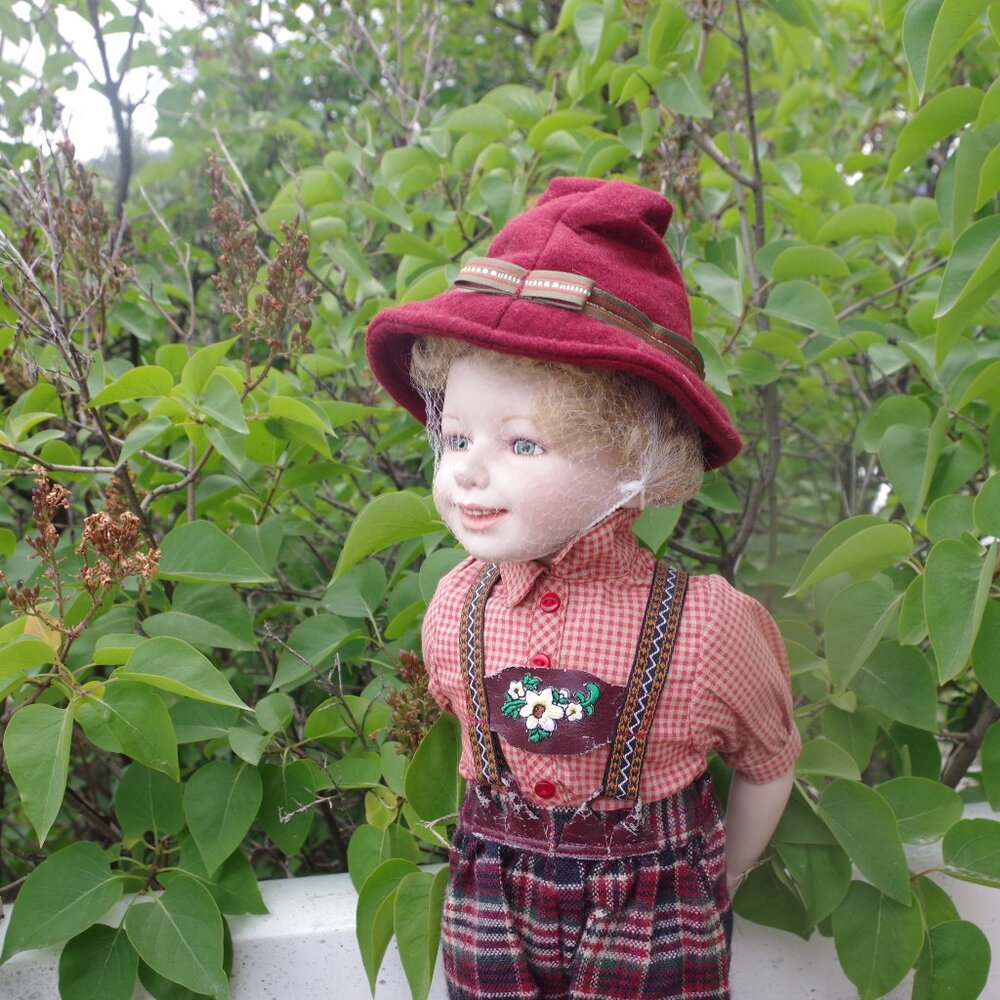 Rare Knopf Gloria Artisan Procelain  Boy Doll Collection doll,"A RIch Harvest "